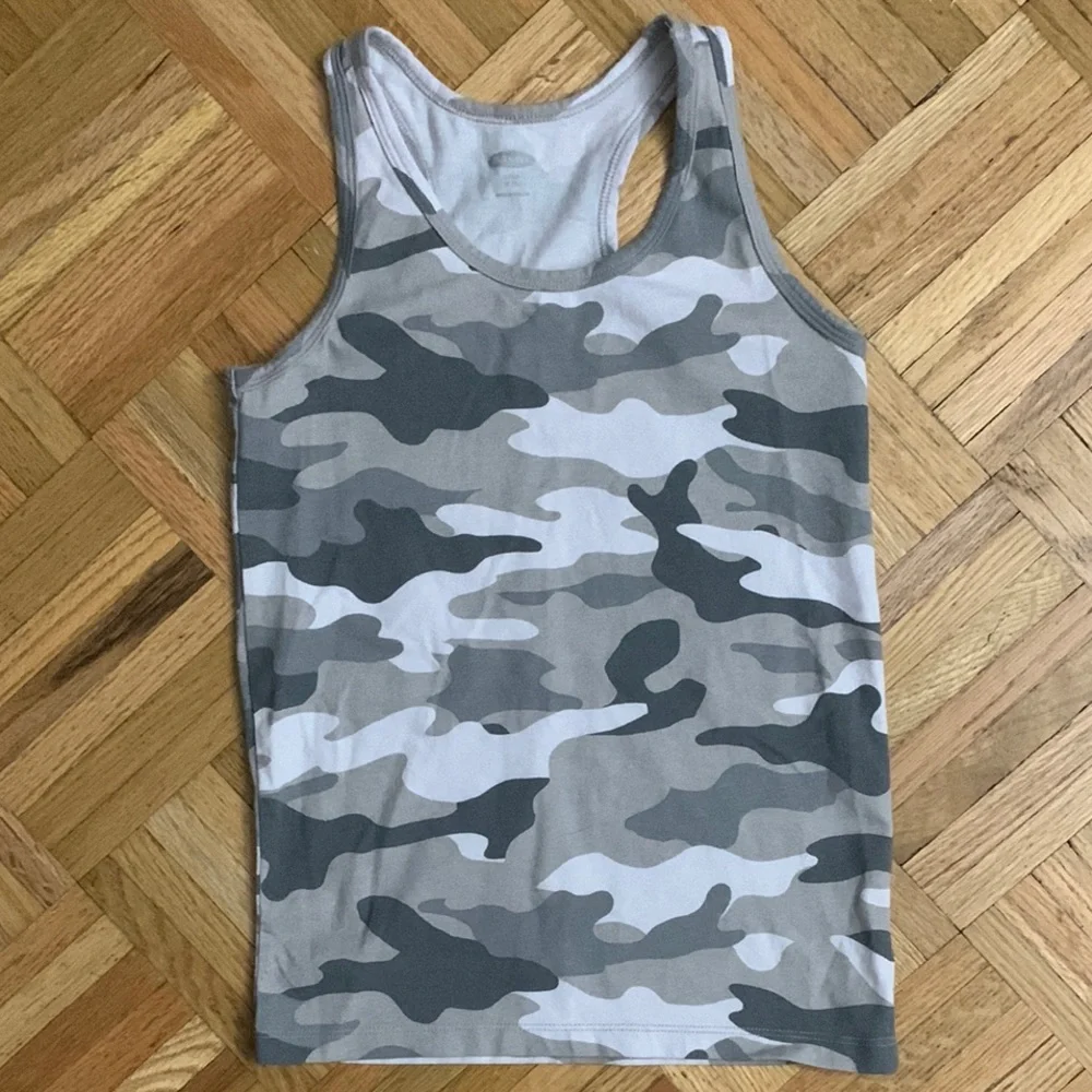 Old Navy Camo Racerback Tank Top Girls Size 8 (M)